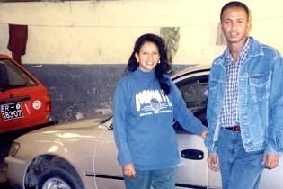 Zighe and her brother Sammy in their Africa Garage