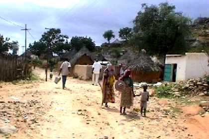 Streetscape of Barentu Eritrea.