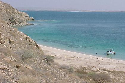 White sandy beach of Dessei (Dahlak Archipellago)