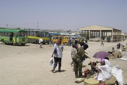 Bus station and covered market in Dekemhare.