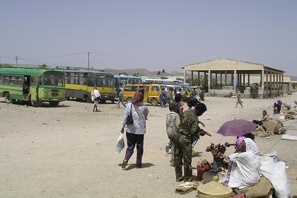 Bus station and covered market in Dekemhare.