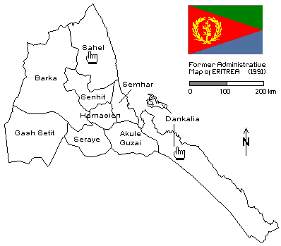 Provinces of Eritrea (1996 situation) with links 