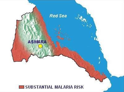 Eritrea - malaria map