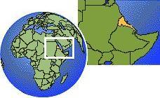 Geographic position of Eritrea