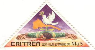 Stamp issued by the Eritrean Postal Services  on the occasion of Martyr's Day June 20th 2003