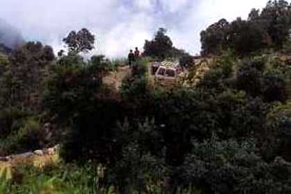 Traveling through rough Eritrea with a Toyota Land Cruiser