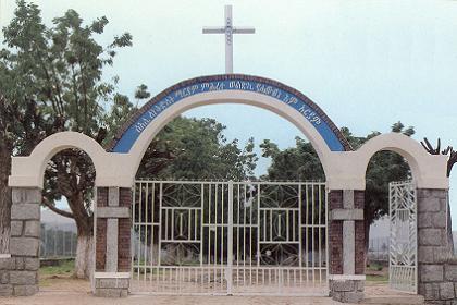 The entrance to the compound of the sanctuary of Mariam Dearit.