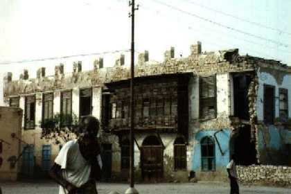 Traditional Massawa housing damaged in the war of liberation