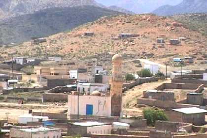 View over Nacfa - capital of the Sahel province