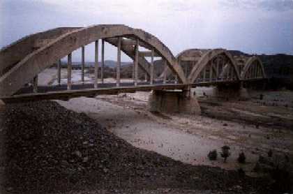 Dry riverbed on the road to Massawa